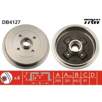 TRW DB4127 Bremstrommel