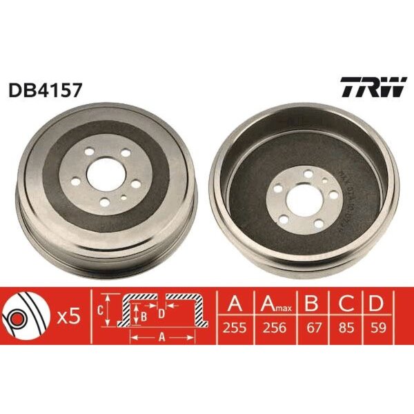 TRW DB4157 Bremstrommel