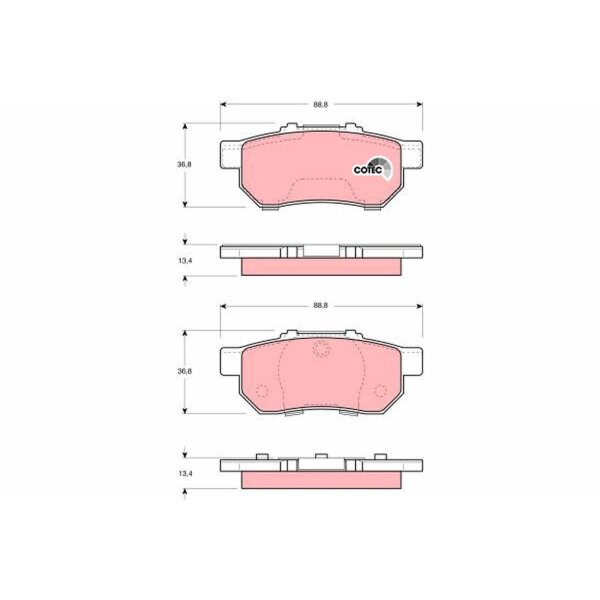 TRW GDB3113 Bremsbelagsatz, Scheibenbremse