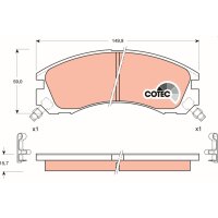 TRW GDB3200 Bremsbelagsatz, Scheibenbremse
