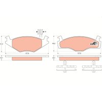 TRW GDB454 Bremsbelagsatz, Scheibenbremse