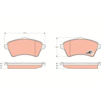 TRW GDB1473 Bremsbelagsatz, Scheibenbremse