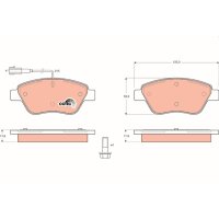 TRW GDB1482 Bremsbelagsatz, Scheibenbremse