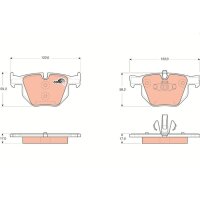 TRW GDB1560 Bremsbelagsatz, Scheibenbremse