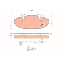 TRW GDB1600 Bremsbelagsatz, Scheibenbremse