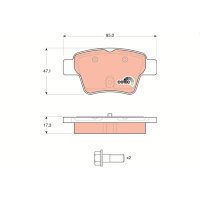 TRW GDB1620 Bremsbelagsatz, Scheibenbremse
