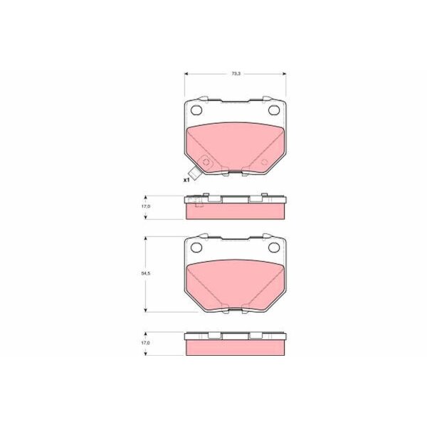 TRW GDB3308 Bremsbelagsatz, Scheibenbremse
