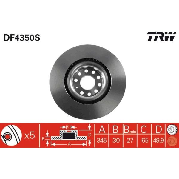 TRW DF4350S Bremsscheibe