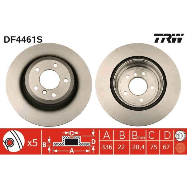 TRW DF4461S Bremsscheibe