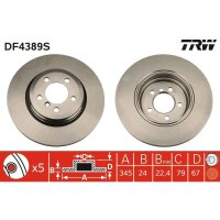 TRW DF4389S Bremsscheibe
