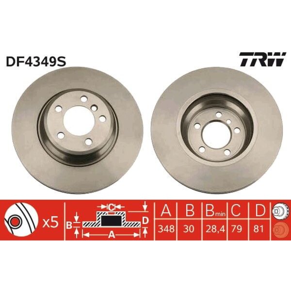TRW DF4349S Bremsscheibe