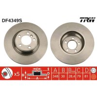 TRW DF4349S Bremsscheibe