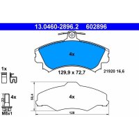 ATE 13.0460-2896.2 Bremsbelagsatz, Scheibenbremse