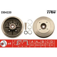 TRW DB4220 Bremstrommel