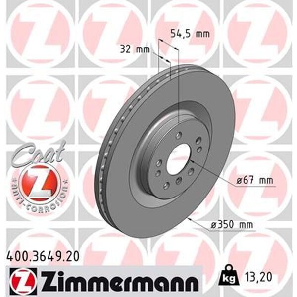 ZIMMERMANN 400.3649.20 Bremsscheibe