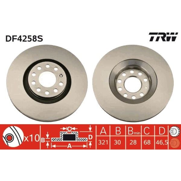 TRW DF4258S Bremsscheibe