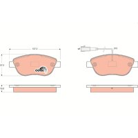 TRW GDB1655 Bremsbelagsatz, Scheibenbremse