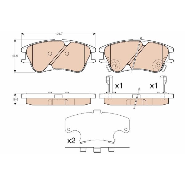 TRW GDB3377 Bremsbelagsatz, Scheibenbremse