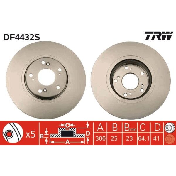 TRW DF4432S Bremsscheibe