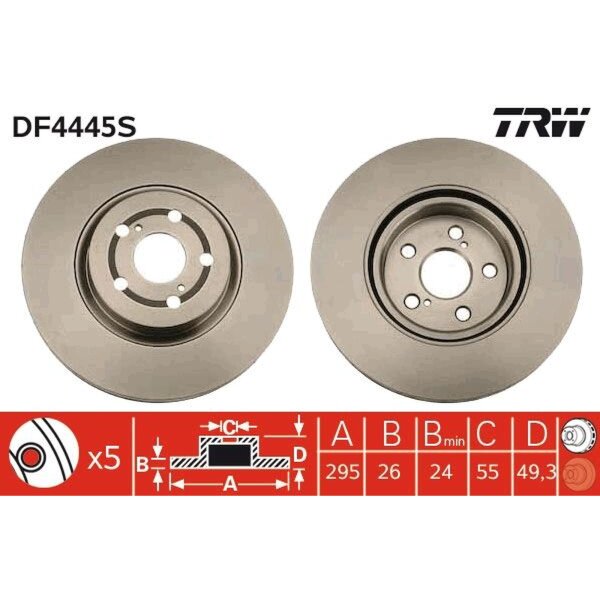 TRW DF4445S Bremsscheibe