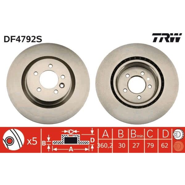 TRW DF4792S Bremsscheibe