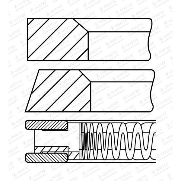 GOETZE ENGINE 08-154200-00 Kolbenringsatz