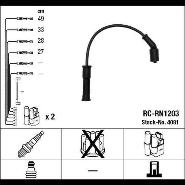 NGK 4081 Zündleitungssatz