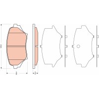 TRW GDB3401 Bremsbelagsatz, Scheibenbremse