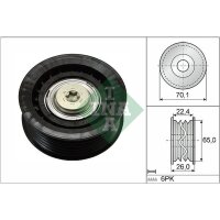 Schaeffler INA 532 0471 10 Umlenk-/Führungsrolle,...