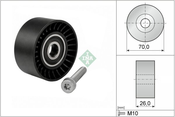 Schaeffler INA 532 0505 10 Umlenk-/Führungsrolle, Keilrippenriemen