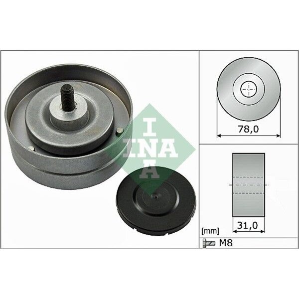 Schaeffler INA 532 0463 10 Umlenk-/Führungsrolle, Keilrippenriemen