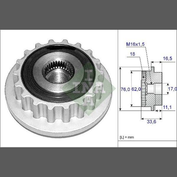 Schaeffler INA 535 0118 10 Generatorfreilauf