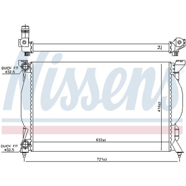 NISSENS 60304A Kühler, Motorkühlung