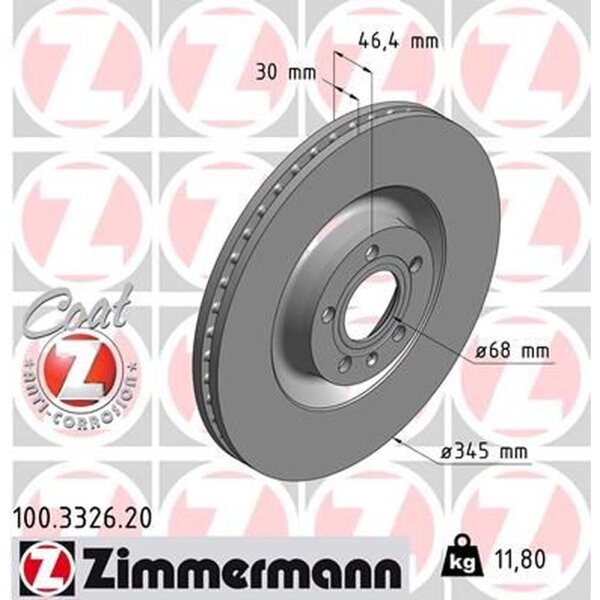 ZIMMERMANN 100.3326.20 Bremsscheibe