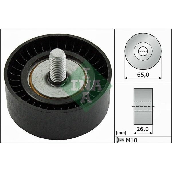 Schaeffler INA 532 0479 10 Umlenk-/Führungsrolle, Keilrippenriemen