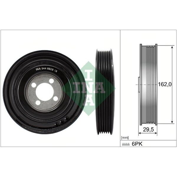 Schaeffler INA 544 0029 10 Riemenscheibe, Kurbelwelle