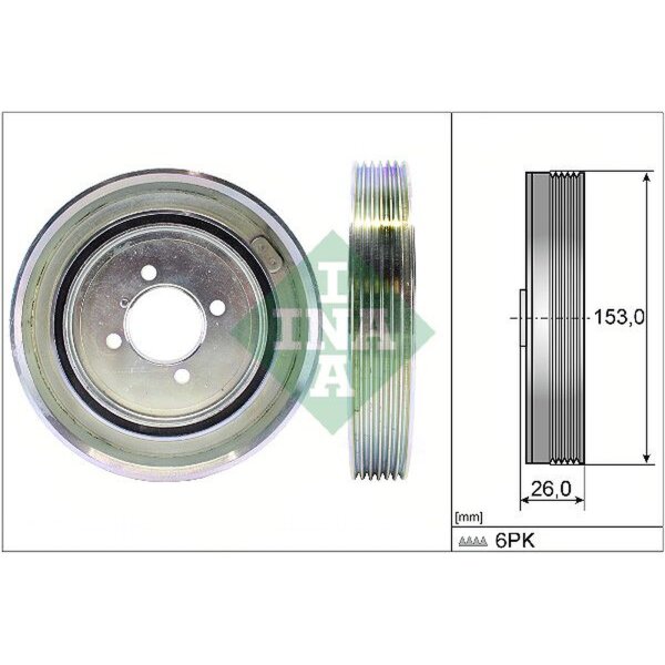 Schaeffler INA 544 0040 10 Riemenscheibe, Kurbelwelle