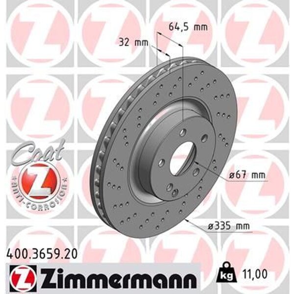 ZIMMERMANN 400.3659.20 Bremsscheibe