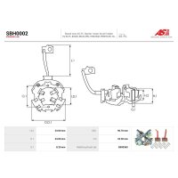 AS-PL SBH0002 Halter, Kohlebürsten