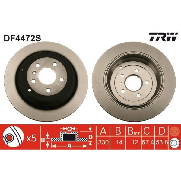 TRW DF4472S Bremsscheibe