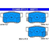 ATE 13.0460-5711.2 Bremsbelagsatz, Scheibenbremse