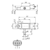 BOSCH 0 281 002 593 Sensor, Ladedruck