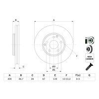 BOSCH 0 986 478 876 Bremsscheibe