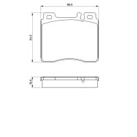BOSCH 0 986 460 976 Bremsbelagsatz, Scheibenbremse