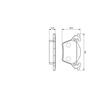 BOSCH 0 986 460 002 Bremsbelagsatz, Scheibenbremse