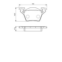 BOSCH 0 986 460 002 Bremsbelagsatz, Scheibenbremse