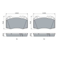 BOSCH 0 986 424 705 Bremsbelagsatz, Scheibenbremse