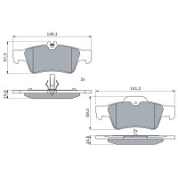 BOSCH 0 986 424 699 Bremsbelagsatz, Scheibenbremse