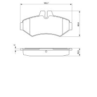 BOSCH 0 986 424 516 Bremsbelagsatz, Scheibenbremse