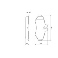 BOSCH 0 986 424 516 Bremsbelagsatz, Scheibenbremse